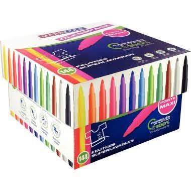 Classpack de 144 maxi feutres pointe large Majuscule - Ma Rentrée Facile
