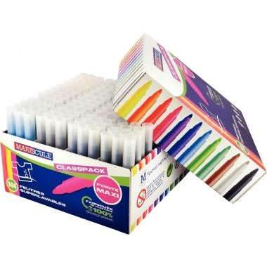 Classpack de 144 maxi feutres pointe large Majuscule - Ma Rentrée Facile