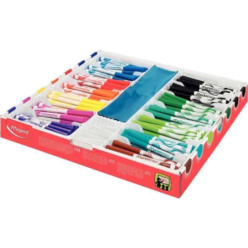 Classpack de 168 marqueurs Maped Peps 12 à la couleur - Ma Rentrée Facile
