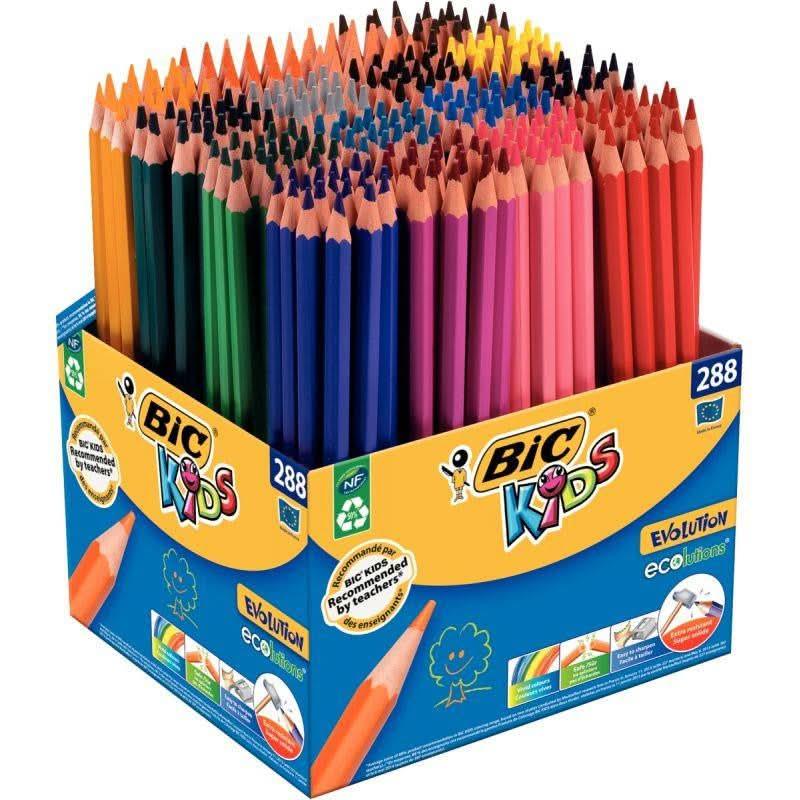 Classpack de 208 crayons de couleur Bic Kids Evolution dont 80 gratuits - Ma Rentrée Facile