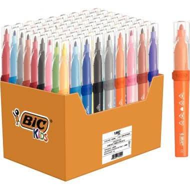 Classpack de 96 feutres Bic Kids Confort Jumbo assortis - Ma Rentrée Facile