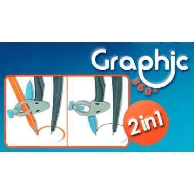 Coffret compas 3 pièces (mine et bague) Graphic Maped - Ma Rentrée Facile