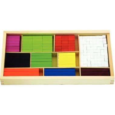 Coffret de 308 réglettes en bois 10 couleurs Montessori - Ma Rentrée Facile