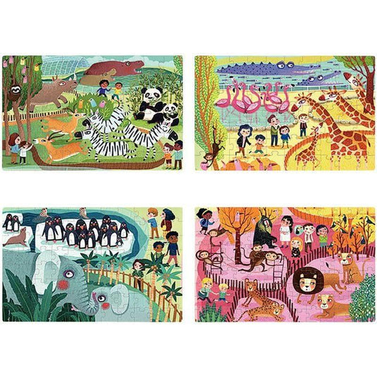 Coffret de 4 puzzles progressifs, les animaux du zoo - Ma Rentrée Facile