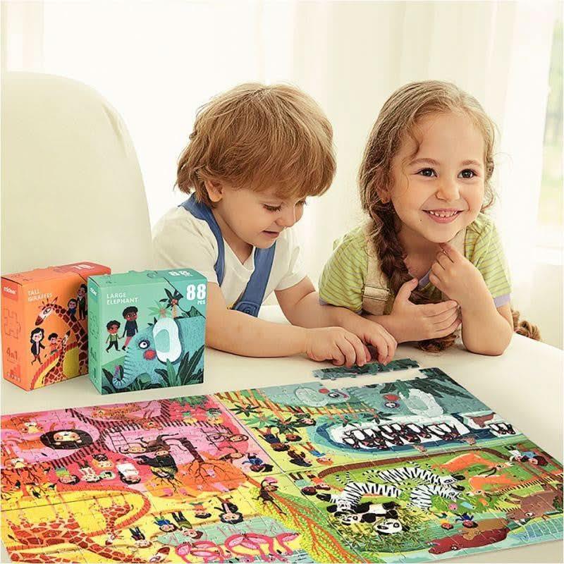 Coffret de 4 puzzles progressifs, les animaux du zoo - Ma Rentrée Facile