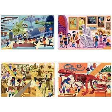 Coffret de 4 puzzles progressifs, les musées - Ma Rentrée Facile