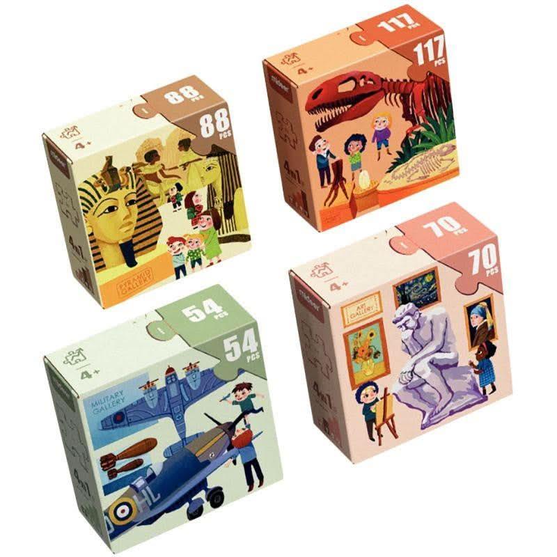 Coffret de 4 puzzles progressifs, les musées - Ma Rentrée Facile