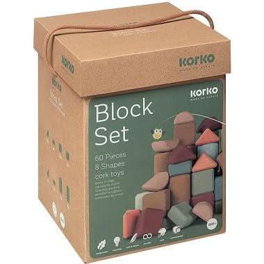 Coffret de 60 blocs de construction en liège - Ma Rentrée Facile