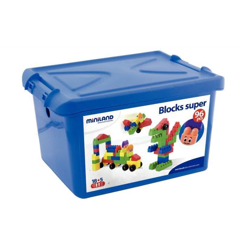 Coffret de 96 maxi briques de construction MINILAND - Ma Rentrée Facile