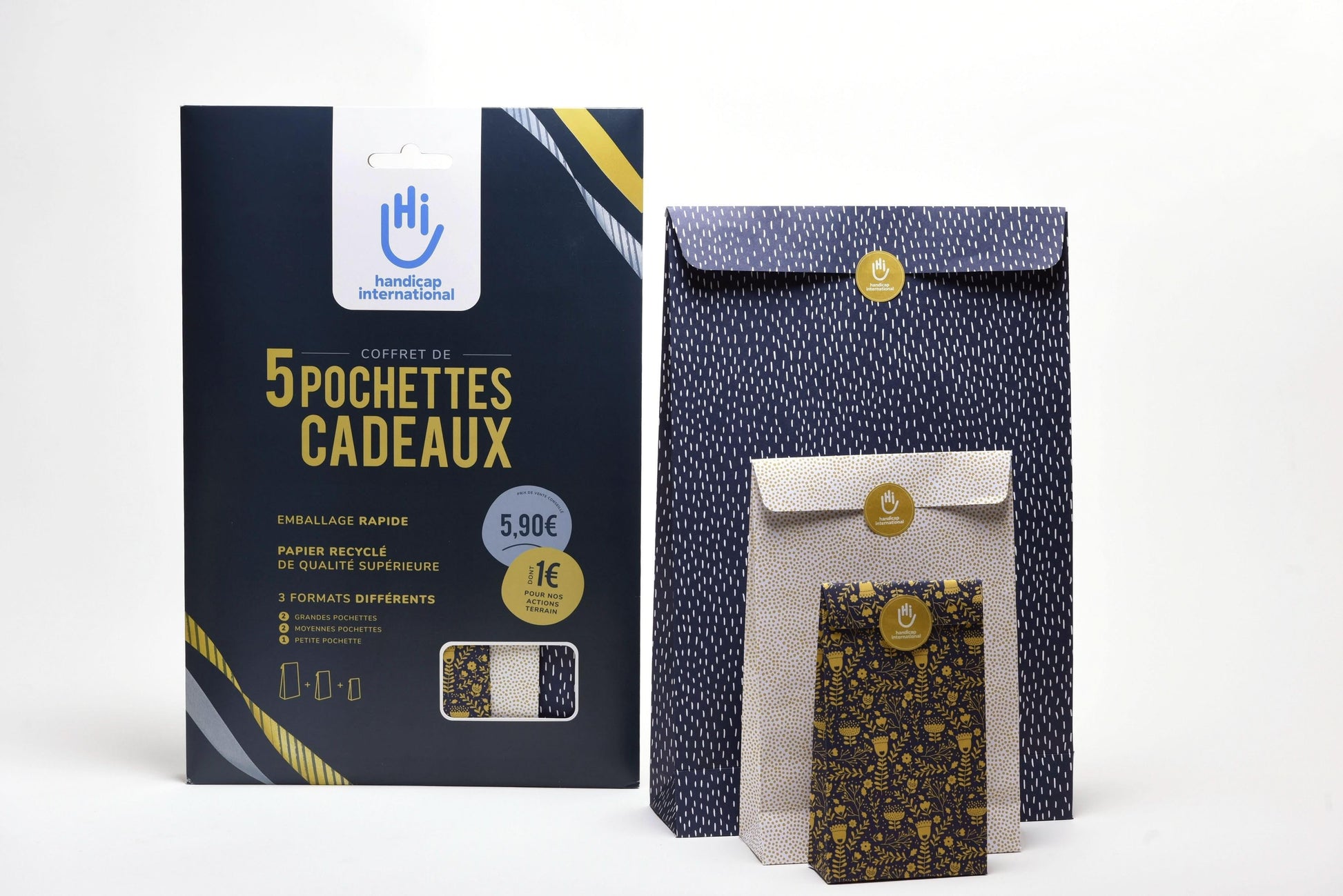 Coffrets de 5 pochettes cadeaux Handicap International - Ma Rentrée Facile