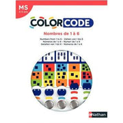 COLORCODE nombres de 1 à 6, niveau MS Nathan - Ma Rentrée Facile