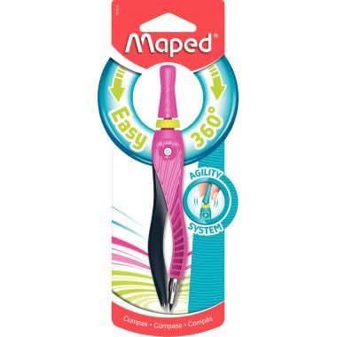 Compas à mine KID'Z 360° Maped coloris aléatoires rose ou bleu - Ma Rentrée Facile