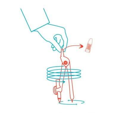 Compas à bague métal TWIST'N SAFE Wonday - Ma Rentrée Facile