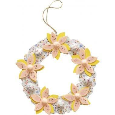 Couronne de fleurs en carton brun Decopatch - Ma Rentrée Facile