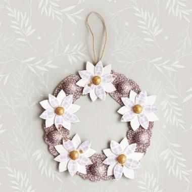 Couronne de fleurs en carton brun Decopatch - Ma Rentrée Facile