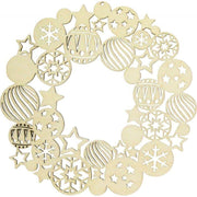 Couronne de Noël en bois, diamètre 22 cm - Ma Rentrée Facile