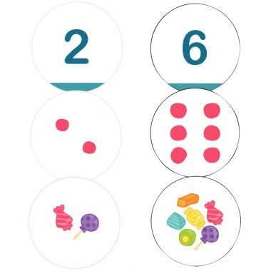 DISCOLUD nombres et quantités de 1 à 6 Nathan - Ma Rentrée Facile