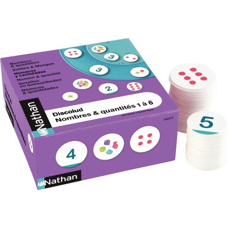 DISCOLUD nombres et quantités de 1 à 6 Nathan - Ma Rentrée Facile