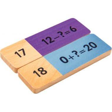 Domino addition soustraction en bois - Ma Rentrée Facile
