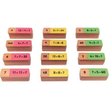 Domino multiplication en bois - Ma Rentrée Facile