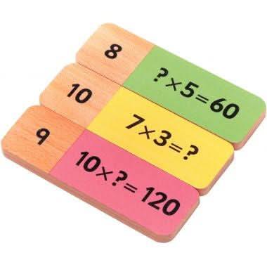 Domino multiplication en bois - Ma Rentrée Facile