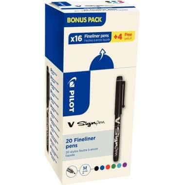 Ecopack de 16+4 feutres VSign assortis - Ma Rentrée Facile