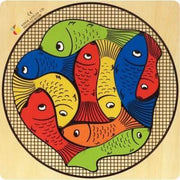 Encastrement casse-tête en bois, les poissons - Ma Rentrée Facile