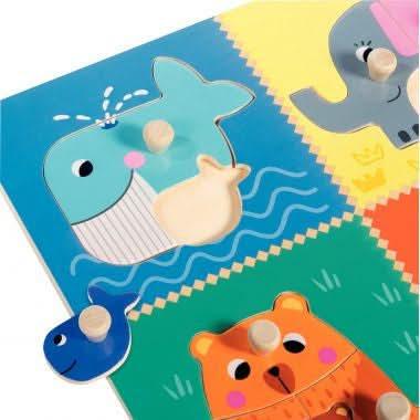Encastrement en bois 14 pièces, mamans et bébés animaux - Ma Rentrée Facile