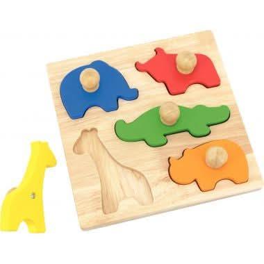 Encastrement maxi boutons en bois animaux - Ma Rentrée Facile