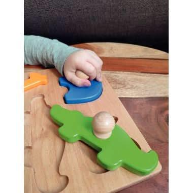 Encastrement maxi boutons en bois animaux - Ma Rentrée Facile