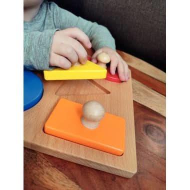 Encastrement maxi boutons en bois formes géométriques - Ma Rentrée Facile