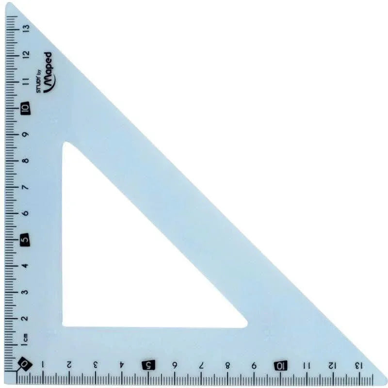 Equerre en plastique incassable, 45°, 21cm Maped Study - Ma Rentrée Facile