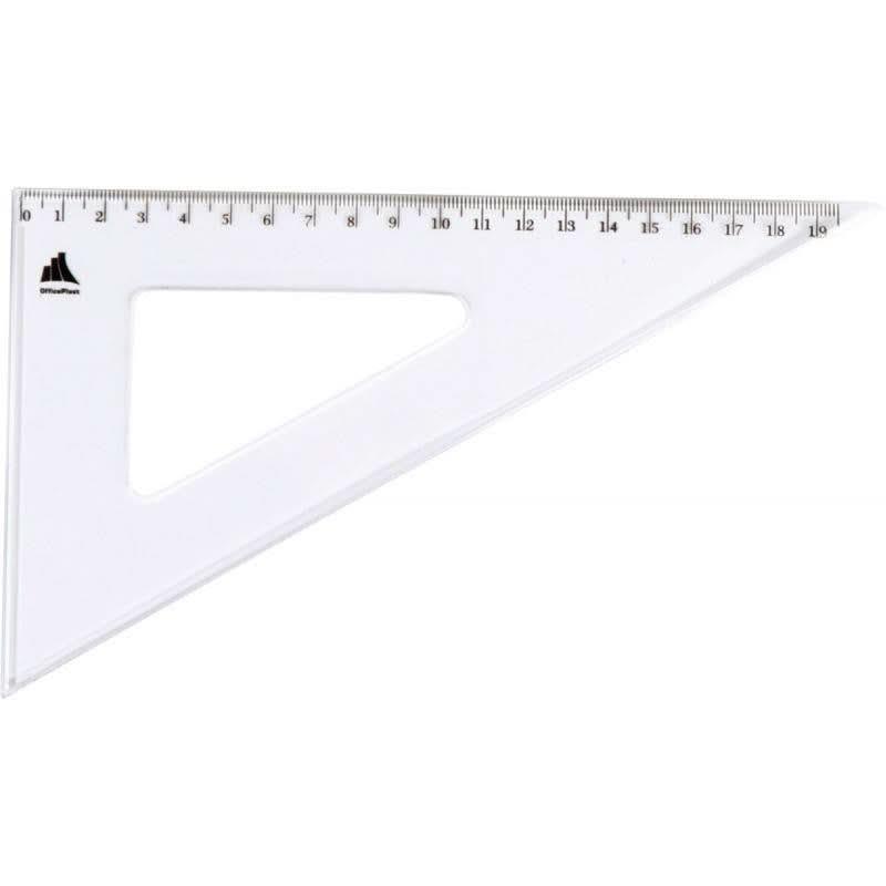 Équerre cristal graduée, 60°, 21 cm - Ma Rentrée Facile