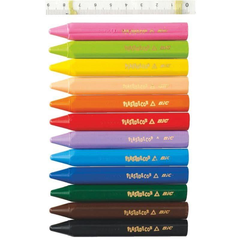 Étui 12 craies Bic Kids Plastidécor triangulaire - Ma Rentrée Facile