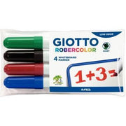 Etui 4 feutres effaçables à sec Giotto pointe biseautée 6,4mm assortis - Ma Rentrée Facile