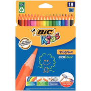 Etui carton recyclé de 18 crayons de couleurs Bic Kids Évolution Ecolution - Ma Rentrée Facile