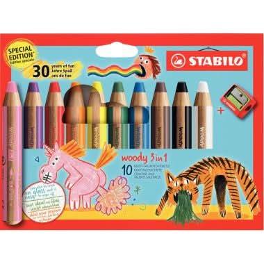 Etui de 10 crayons Woody 30 ans + 1 taille-crayon - Ma Rentrée Facile