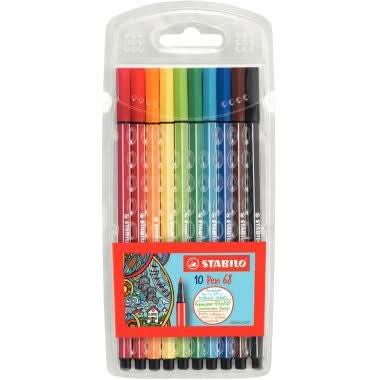 Etui de 10 feutres à dessin Stabilo Pen 68 Color Parade - Ma Rentrée Facile