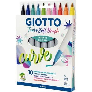 Etui de 10 feutres pinceaux Giotto Soft Brush assortis - Ma Rentrée Facile