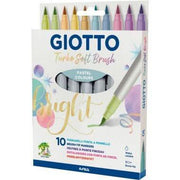 Etui de 10 feutres pinceaux Giotto Soft Brush pastel - Ma Rentrée Facile