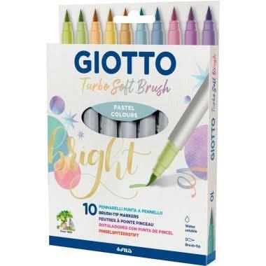 Etui de 10 feutres pinceaux Giotto Soft Brush pastel - Ma Rentrée Facile
