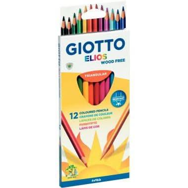 Etui de 12 crayons de couleur Giotto Elios Wood Free - Ma Rentrée Facile