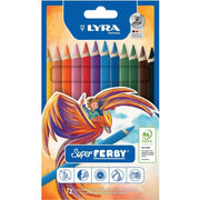Etui de 12 crayons de couleur triangulaire Super Ferby diamètre 6,25mm - Ma Rentrée Facile