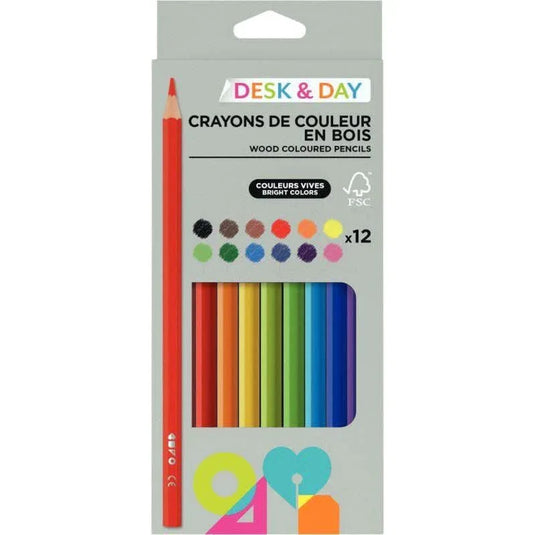 Etui de 12 crayons de couleurs - Ma Rentrée Facile
