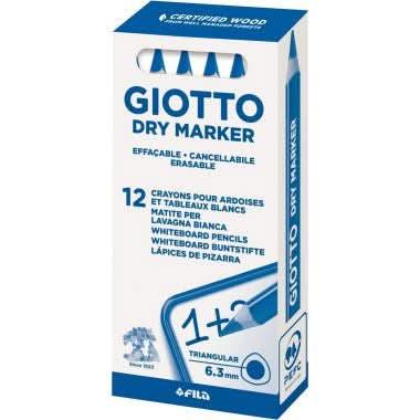 Etui de 12 crayons Dry Marker bleu Giotto - Ma Rentrée Facile