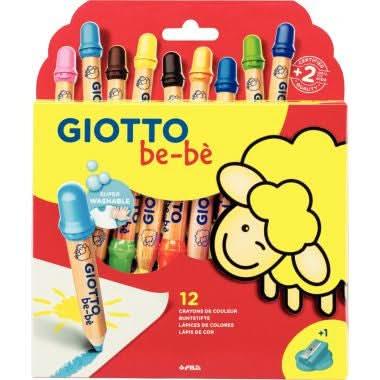 Etui de 12 crayons maxi Giotto Bébé + 1 taille crayon - Ma Rentrée Facile