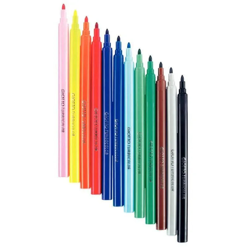 Etui de 12 feutres pointe moyenne Giotto Turbo Color - Ma Rentrée Facile
