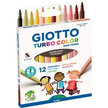 Etui de 12 feutres Giotto Turbo Color tons peaux - Ma Rentrée Facile