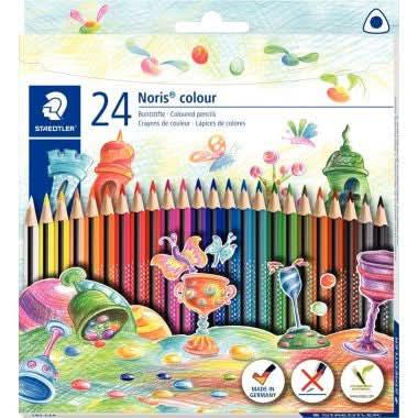 Etui de 24 crayons de couleur Noris colour triangulaire - Ma Rentrée Facile