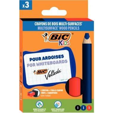 Étui de 3 crayons multi surface BIC Kids coloris assortis - Ma Rentrée Facile